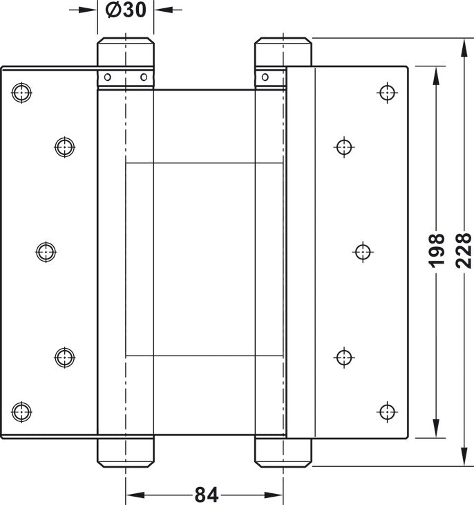 Swing Door Hinge 75-200mm Stainless steel 2-Pack