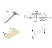 Skjult Konsol 12mm Galvaniseret - 100-180mm