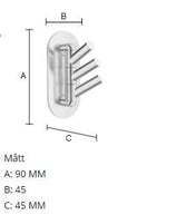Self-Adhesive Swivel Triple Hook Chrome