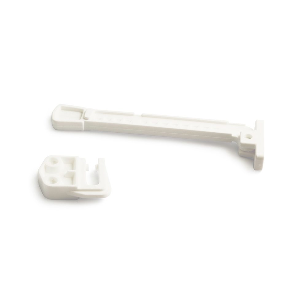 Ventilation Stay Inward-Opening White Plastic