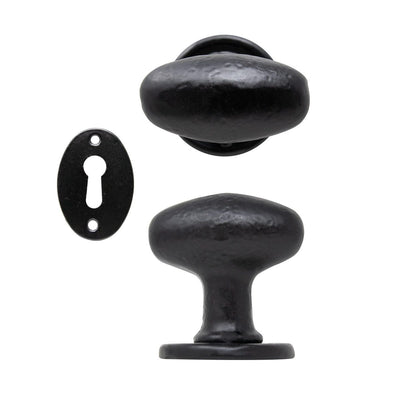 Door Knob Oval Black