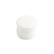 End Knob 25mm White Plastic 2-Pack