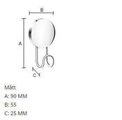 Self-Adhesive Single Hook Thread Chrome