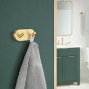 Double Hook Home Satin brass