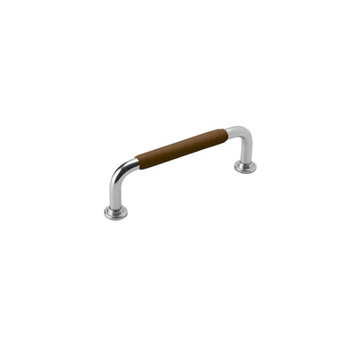 Handle 96 C/C Nickel/Brown Leather