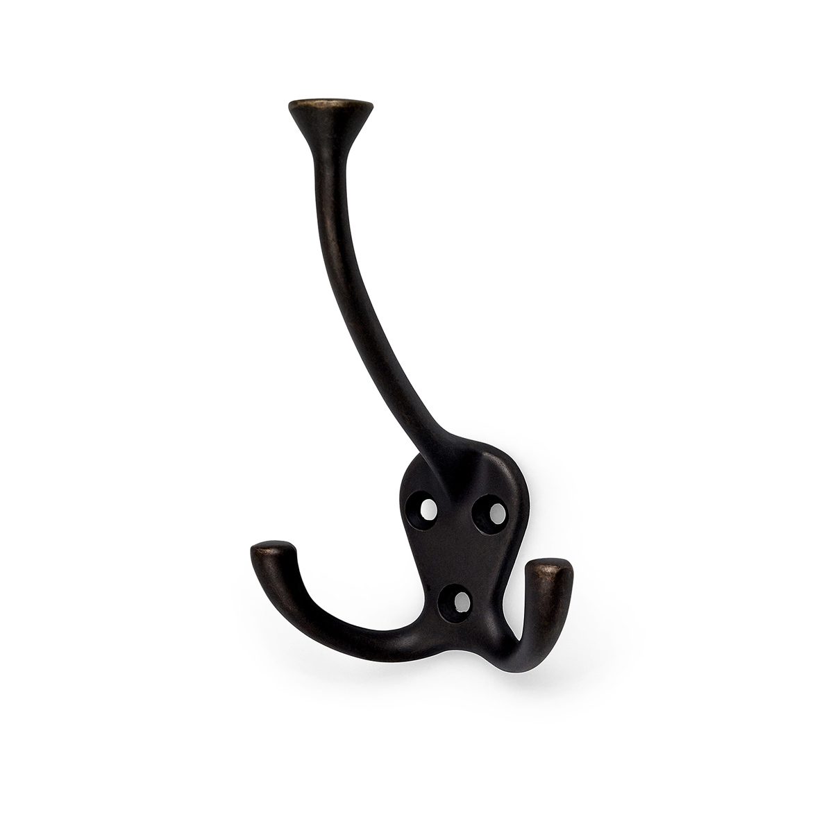 Hook with Hat Peg Dark Brown Antique-Finished