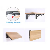 Fällbar Konsol 300-400mm Svart 60kg (2-Pack)