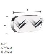 HOME Double Hook Satin Chrome