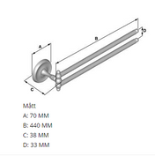 VILLA Swivel Towel rail Brass