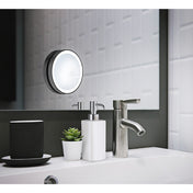 Self-Adhesive Make-Up Mirror with LED Light 120mm Black