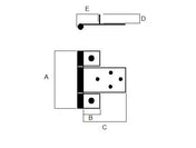 Cabinet Hinge 50 mm Brass-plated