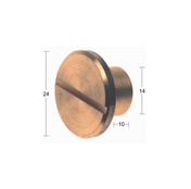 Slotted Cap Nut Satin-Brushed Brass M10