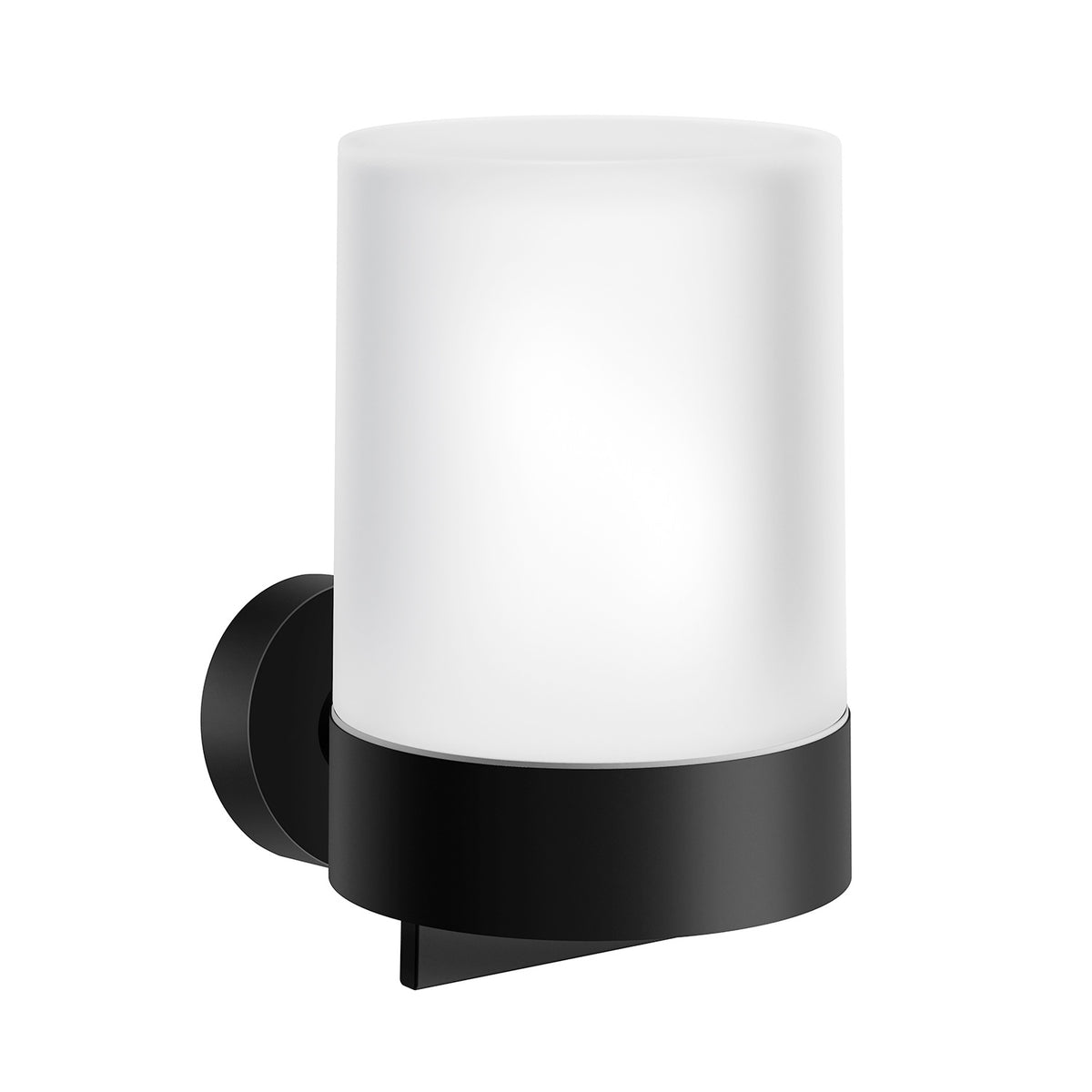 HOME Soap Dispenser Black/Frosted Glass 150ml