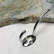 Hook with hat peg Chrome