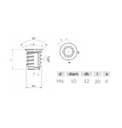 Screw Sleeve/Furniture Sleeve Zinc-Plated M6-M10