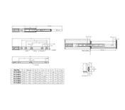 Expansionsbeslag 400-600mm Fullutdrag (Sidmontage) -Mjukstängande - 35kg