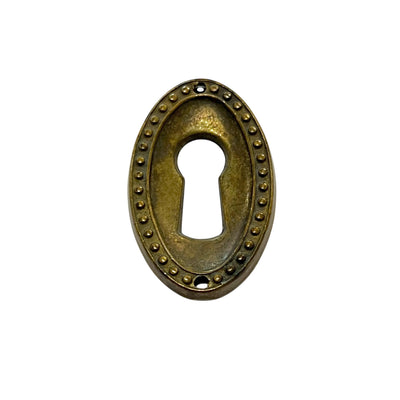 Oval Key Escutcheon 25 x 35 mm Antique-Finished