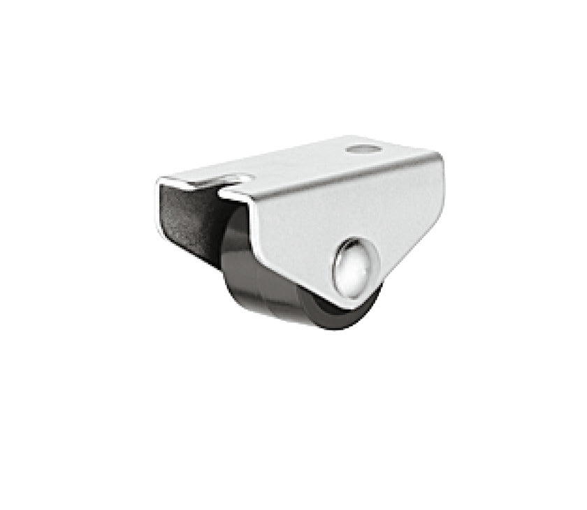 Furniture Castor 15-25mm Zinc/Black Plastic