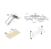 Skjult Konsol 12mm Galvaniseret - 100-180mm