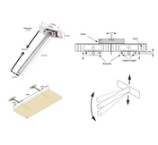 Skjult Konsol 12mm Galvaniseret - 100-180mm