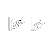 Mirror handle Brass-plated with Grip 4-6 MM
