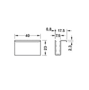 Mirror handle Brass-plated with Grip 4-6 MM