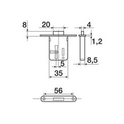 FURNITURE LOCK RECESSED