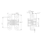 Concealed barrel hinge 44-70mm Matt Black