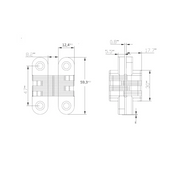 Concealed barrel hinge 44-70mm Matt Black