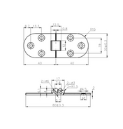 Klafgangjern 72 mm mat nikkel