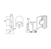 Glass Clamp 6-8mm Chrome