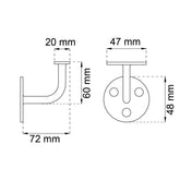 Handrail Hook Gold-Coloured