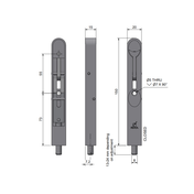 Flush Bolt 150 mm Chrome