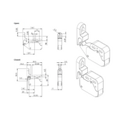 Roller Catch/Cabinet Lock Nickel/White Plastic
