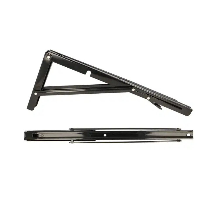Fällbar Konsol 300-400mm Svart 60kg (2-Pack)