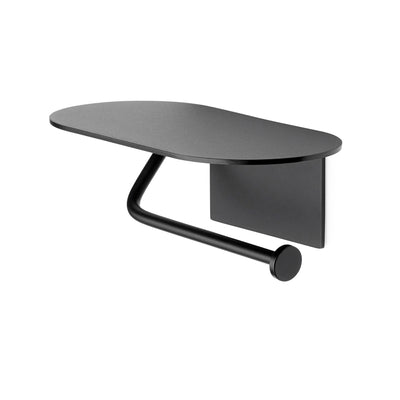 Self-Adhesive Toilet roll holder Hazel Black