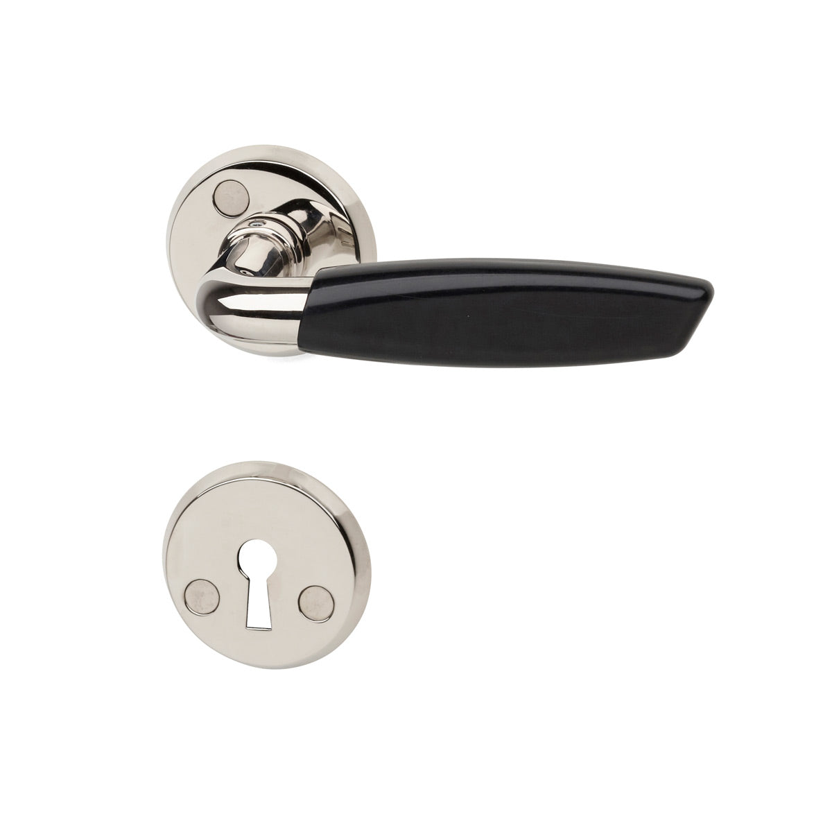 Dörrhandtag Nickel/Svart Plast